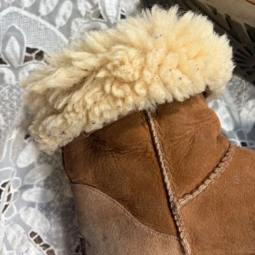 Y2K Fall UGG Classic Short Chestnut Sheepskin Boots F20012F Womens 7